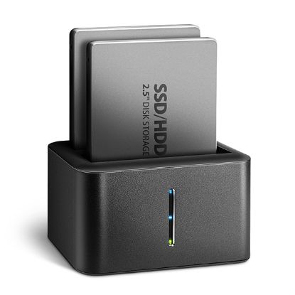 Obrázek AXAGON ADSA- D25, USB 3.2 Gen 1 - 2x SATA 6G 2.5" SSD/ HDD CLONE MINI dokovací stanice