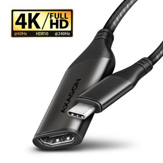 Obrázek AXAGON RVC- HI2M, USB- C - > HDMI 2.0a redukce / adaptér, 4K/ 60Hz HDR10
