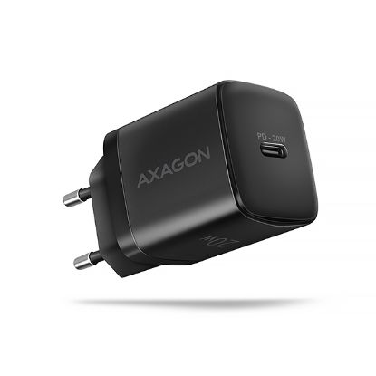 Obrázek AXAGON ACU- PD20, nabíječka do sítě 20W, 1x port USB- C, PD3.0/ PPS/ QC4+/ AFC/ Apple, černá