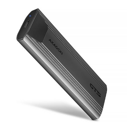 Obrázek AXAGON EEM2- GTS2, USB- C 10Gbps - M.2 NVMe & SATA SSD kovový THIN box, bezšroubkový