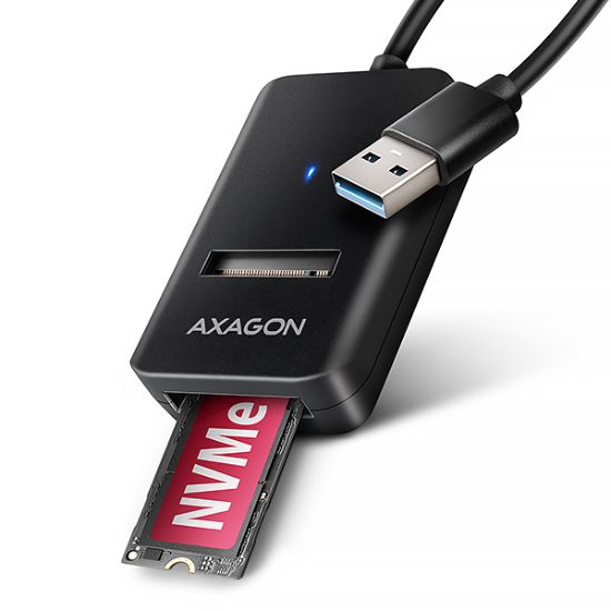 Obrázek AXAGON ADM2- AM USB- A 10Gbps - M.2 NVMe & SATA SSD adaptér, kabel USB- A 10cm