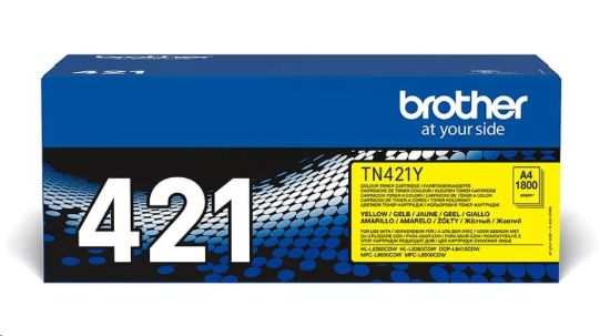 Obrázek BROTHER Toner TN- 421Y pro HL- L8260CDW/ HL- L8360CDW/ DCP- L8410CDW, 1.800 stran, Yellow