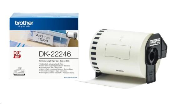 Obrázek BROTHER DK- 22246 Originální páska Brother - černá na bílé, šířka 103 mm