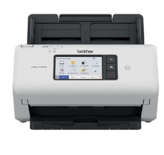 Obrázek BROTHER skener ADS- 4700W DUALSKEN A4 40pppm/ 80dual 600x600 60ADF USB LAN WIFI - display 10.5cm