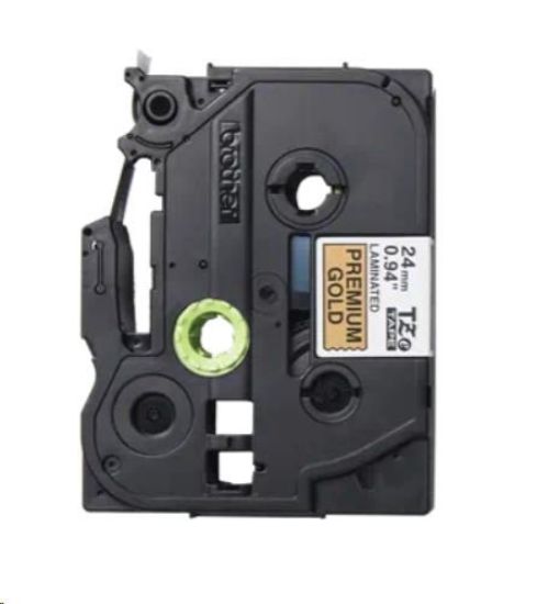 Obrázek BROTHER TZe- PR851- kazeta TZ šířky 24mm, laminovaná TZe- PR851 PREMIUM GOLD / zlatá páska / černá písmo