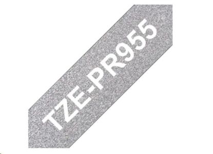Obrázek BROTHER TZe- PR955- kazeta TZ šířky 24mm, laminovaná TZe- PR955 PREMIUM SILVER / stříbrná páska / bílé písmo