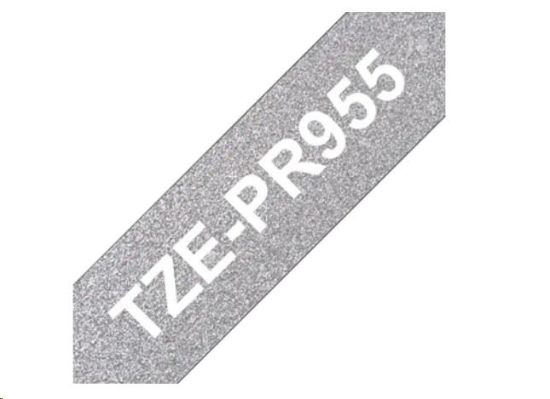 Obrázek BROTHER TZe- PR955- kazeta TZ šířky 24mm, laminovaná TZe- PR955 PREMIUM SILVER / stříbrná páska / bílé písmo