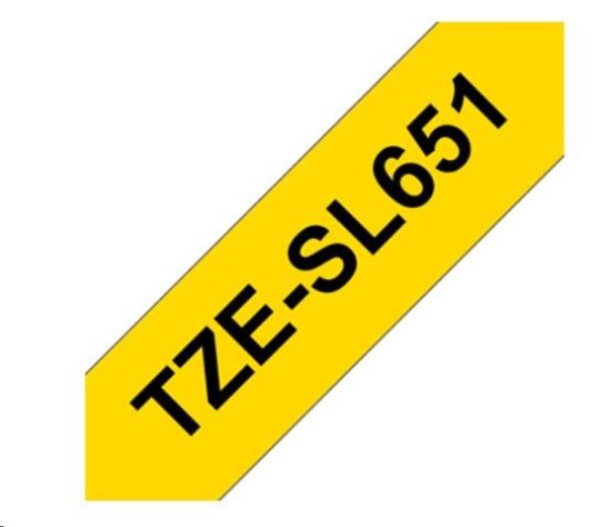 Obrázek BROTHER TZESL651 - kazeta TZ šířky 24mm, lamino TZE- SL651, žlutá/ černé písmo