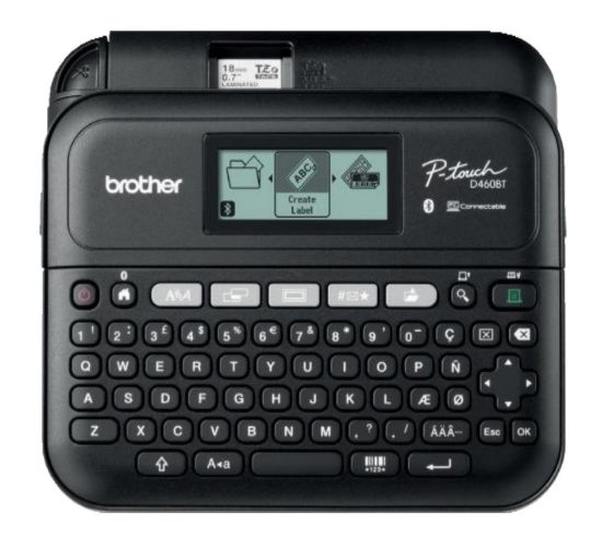 Obrázek BROTHER tiskárna štítků PT- D460BTVP, 18mm pásky, USB, kufřík, velký grafický displej
