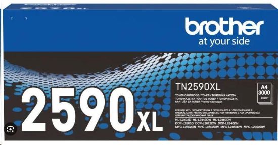 Obrázek BROTHER Toner TN- 2590XL Standardní toner 3000 stran pro L2622, L2922