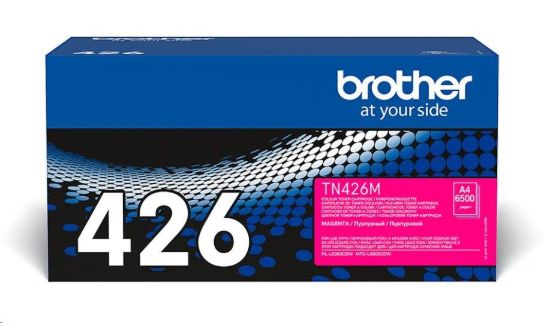 Obrázek BAZAR - BROTHER Toner TN-426M pro HL-L8360CDW/MFC-L8900CDW, 6.500 stran, Magenta - Poškozený obal (Komplet)