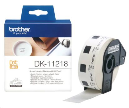 Obrázek BROTHER DK- 11218 - 400 kulatých štítků na kotouči, 24 mm x 90 mm
