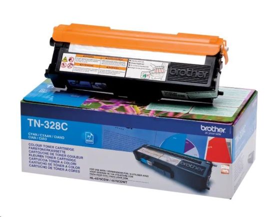 Obrázek BROTHER Toner TN- 328C azurový pro HL4570CDW