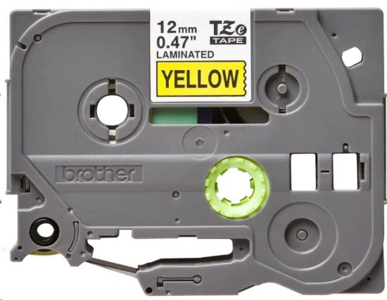 Obrázek BROTHER TZE631 - kazeta TZ šířky 12mm, laminovaná TZE- 631, žlutá/ černé písmo - 8m