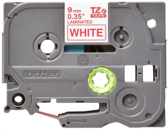 Obrázek BROTHER TZE222 - kazeta TZ šířky 9mm, laminovaná TZE- 222, bílá/ červené písmo