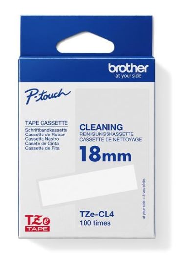 Obrázek BROTHER TZECL4 - kazeta TZ šířky 18mm, TZE- CL4, 100 použití, čistící kazeta