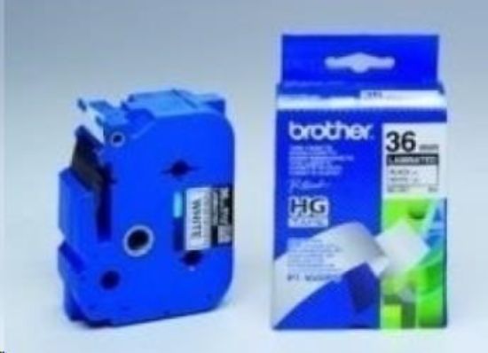 Obrázek BROTHER HGE261V5 Labelling Supplies, 36mm Black/White (5 pcs Pack)  High Grade Tape