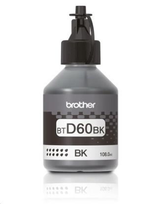 Obrázek BAZAR - BROTHER INK BT- D60BK black pro T4xx, T5xx, T7xx, T9xx cca 6000 stránek, bezpigmentový - INKTANK - Poškozený obal