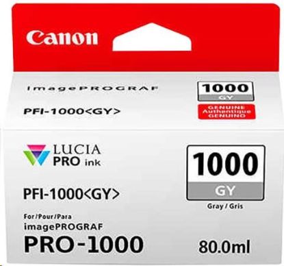 Obrázek Canon CARTRIDGE PFI- 1000GY šedá pro ImagePROGRAF PRO- 1000 (1465 str.)