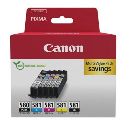 Obrázek Canon CARTRIDGE PGI- 580/ CLI- 581 BK/ CMYK Multi- pack SEC pro PIXMA TS615x, 625x, 635x, 815x, 915xTR7550, 8550
