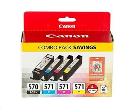 Obrázek CANON CARTRIDGE PGI- 570/ CLI- 571 PGBK/ C/ M/ Y/ BK MULTI- PACK pro PIXMA MG575x, MG685x, MG775x, TS505x, TS605x (297 str.)