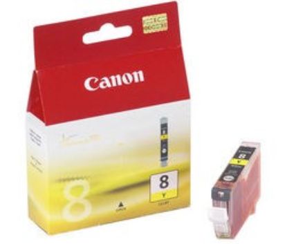 Obrázek Canon CARTRIDGE CLI- 8Y žlutá pro iX4000, 5000, MP- 500, MP- 800, PIXMA iP300, 3500, iP4200, 4300, iP4500, iP4500 (490 str.)