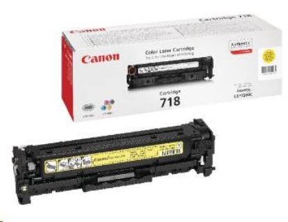 Obrázek Canon TONER CRG- 718Y žlutý pro i- Sensys LBP7200CDN, LBP7210Cdn, LBP7660CDN, LBP7680CX, MF724Cdw, MF728Cdw (2 900 str.)