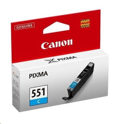 Obrázek Canon CARTRIDGE CLI- 551C azurová pro Pixma iP, Pixma iX, Pixma MG a Pixma MX 6850, 725x, 925, 8750 (332 str.)