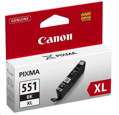 Obrázek Canon CARTRIDGE CLI- 551BK XL černá pro Pixma iP, Pixma iX, Pixma MG a Pixma MX 6850, 725x, 925, 8750 (1130 str.)