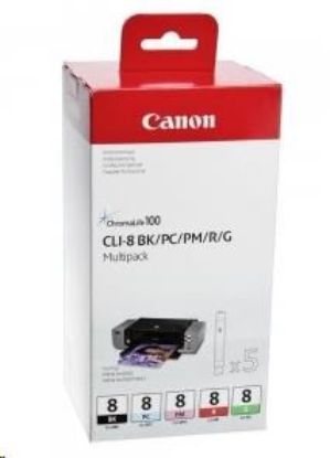 Obrázek Canon CARTRIDGE CLI- 8 BK/ PC/ PM/ R/ G MULTI- PACK pro MP500, 510, 520, MP600, MP800, 810, MP970