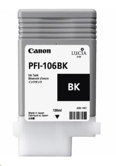 Obrázek Canon Zásobník inkoustu PFI- 106, Photo black (PBK)