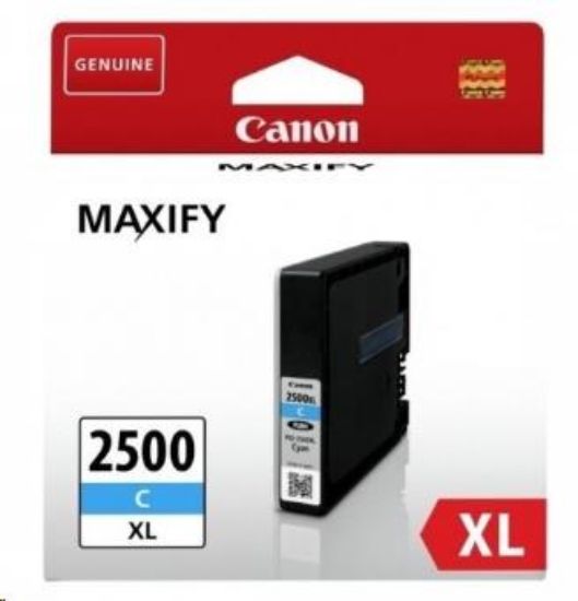 Obrázek Canon CARTRIDGE PGI- 2500XL C azurová pro Maxify iB4050, iB4150, MB5050, MB5150, MB5155, MB5350, MB5450, MB5455 (1755str)