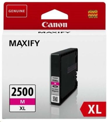 Obrázek Canon CARTRIDGE PGI- 2500XL M purpurová pro Maxify iB4050, iB4150, MB5050, MB5150, MB5155, MB5350, MB54x (1295 str.)