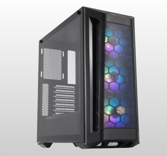 Obrázek Cooler Master case MasterBox MB511 ARGB, E- ATX, Průhledná bočnice, 1x 120mm Fan, Černá