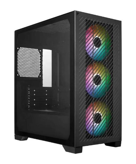 Obrázek Cooler Master case Elite 301, mATX, Průhledná bočnice, 3x 120mm ARGB Fan, Černá