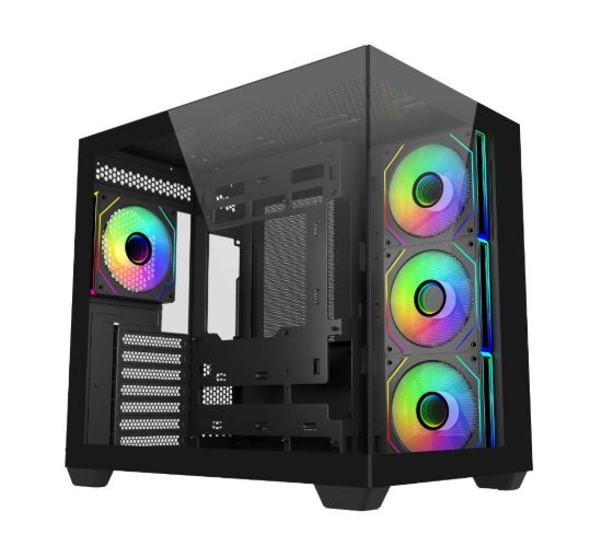 Obrázek Cooler Master case Elite 681, ATX, Průhledná bočnice, 4x 120mm ARGB Fan, Černá