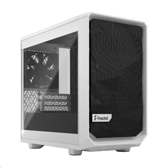 Obrázek FRACTAL DESIGN skříň Meshify 2 Nano White TG Clear Tint, USB 3.1 Type- C, 2x USB 3.0, bez zdroje, miniITX