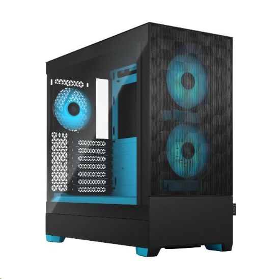 Obrázek FRACTAL DESIGN skříň Pop Air RGB Cyan Core TG Clear Tint, 2x USB 3.0, bez zdroje, ATX