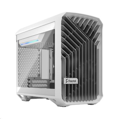 Obrázek FRACTAL DESIGN skříň Torrent Nano White TG Clear Tint, USB 3.1 Type- C, 2x USB 3.0, bez zdroje, mITX