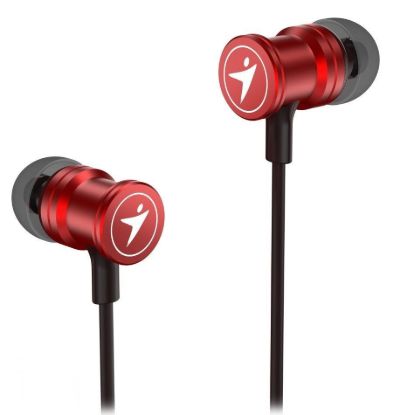 Obrázek GENIUS sluchátka HS- M316 METALLIC RED, 4pin 3, 5 mm jack, červená