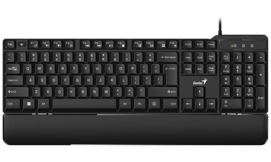 Obrázek GENIUS klávesnice KB- 100XP, Drátová, Ergo předložka, USB, CZ+SK layout