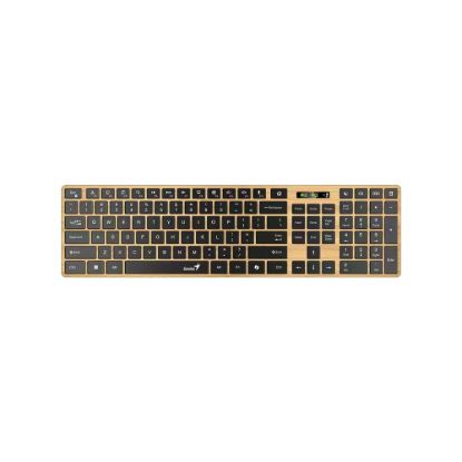 Obrázek GENIUS Klávesnice Slimstar 7250BT, membránová, bezdrátová, béžová- černá