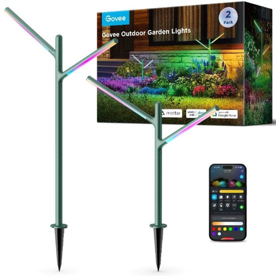 Obrázek BAZAR - Govee RGBWW zahradní světlo 2ks Matter - Poškozený obal (Komplet)