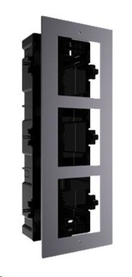 Obrázek HIKVISION DS- KD- ACF3, rámeček pro modulární interkom, pro 3 moduly, zápustná montáž