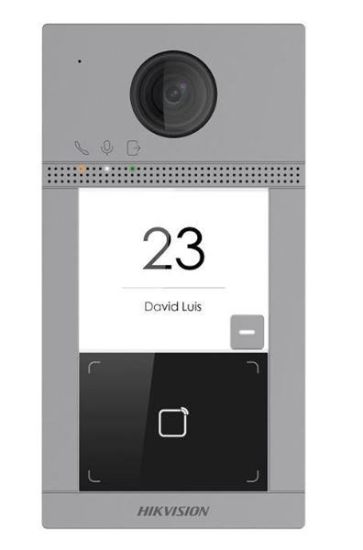 Obrázek HIKVISION DS- KV8113- WME1(B)/ Surface, IP dveřní interkom, 1- tlačítkový, čtečka karet, 2MPx kamera, WiFi