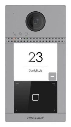 Obrázek HIKVISION DS- KV8113- WME1(B)/ Flush, IP dveřní interkom 1- tlač., čtečka karet, 2MPx kamera, WiFi, zápustný