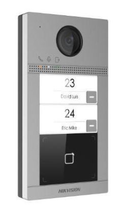Obrázek HIKVISION DS- KV8213- WME1(B)/ Flush, IP dveřní interkom 2- tlač., čtečka karet, 2MPx kamera, WiFi, zápustný
