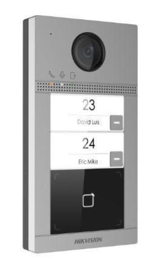 Obrázek HIKVISION DS- KV8213- WME1(B)/ Flush, IP dveřní interkom 2- tlač., čtečka karet, 2MPx kamera, WiFi, zápustný