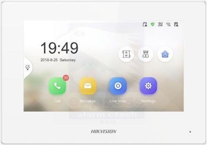 Obrázek HIKVISION DS- KH6320- WTE1- W(O- STD), 7" IP bytový dotykový monitor, Wi- Fi; PoE; bílý