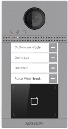 Obrázek HIKVISION DS- KV8413- WME1(C) IP dveřní interkom, 4- tlačítkový, čtečka karet, 2MPx kamera, WiFi- povrchová mont